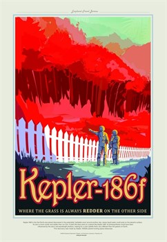 НАСА Космические путешествия, Кеплер186Ф (NASA Space Travel Posters, Kepler 186f) - фото 10058